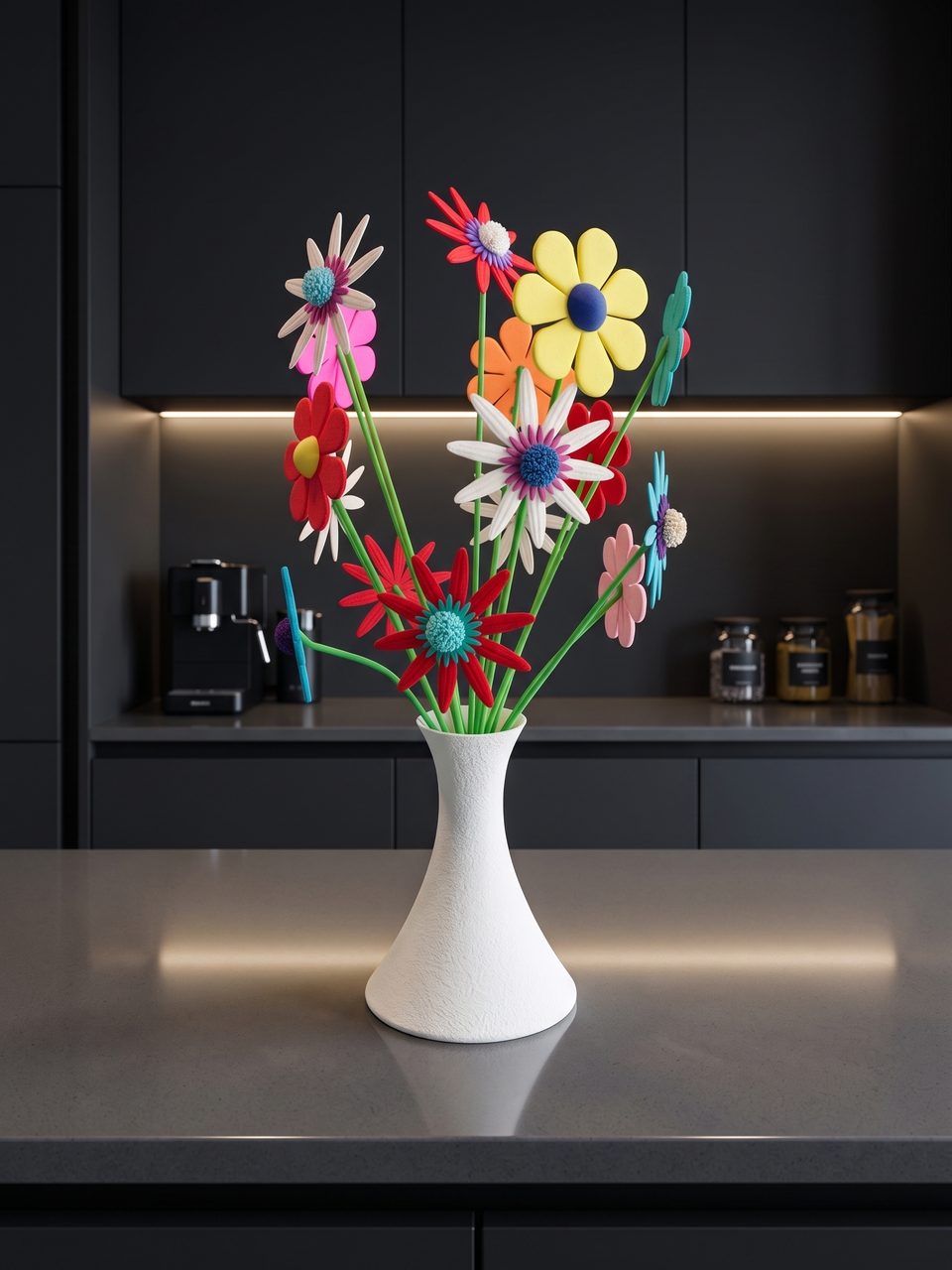 Statement Bouquet mit Maßangabe: Gesamthöhe 600 mm / 23,6 in
